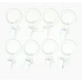 thumbnail image 1 of Urbanest 1" Nylon-Insert Curtain Rings With Clips and Eyelets, Set of 8, Glossy White, 1 of 2