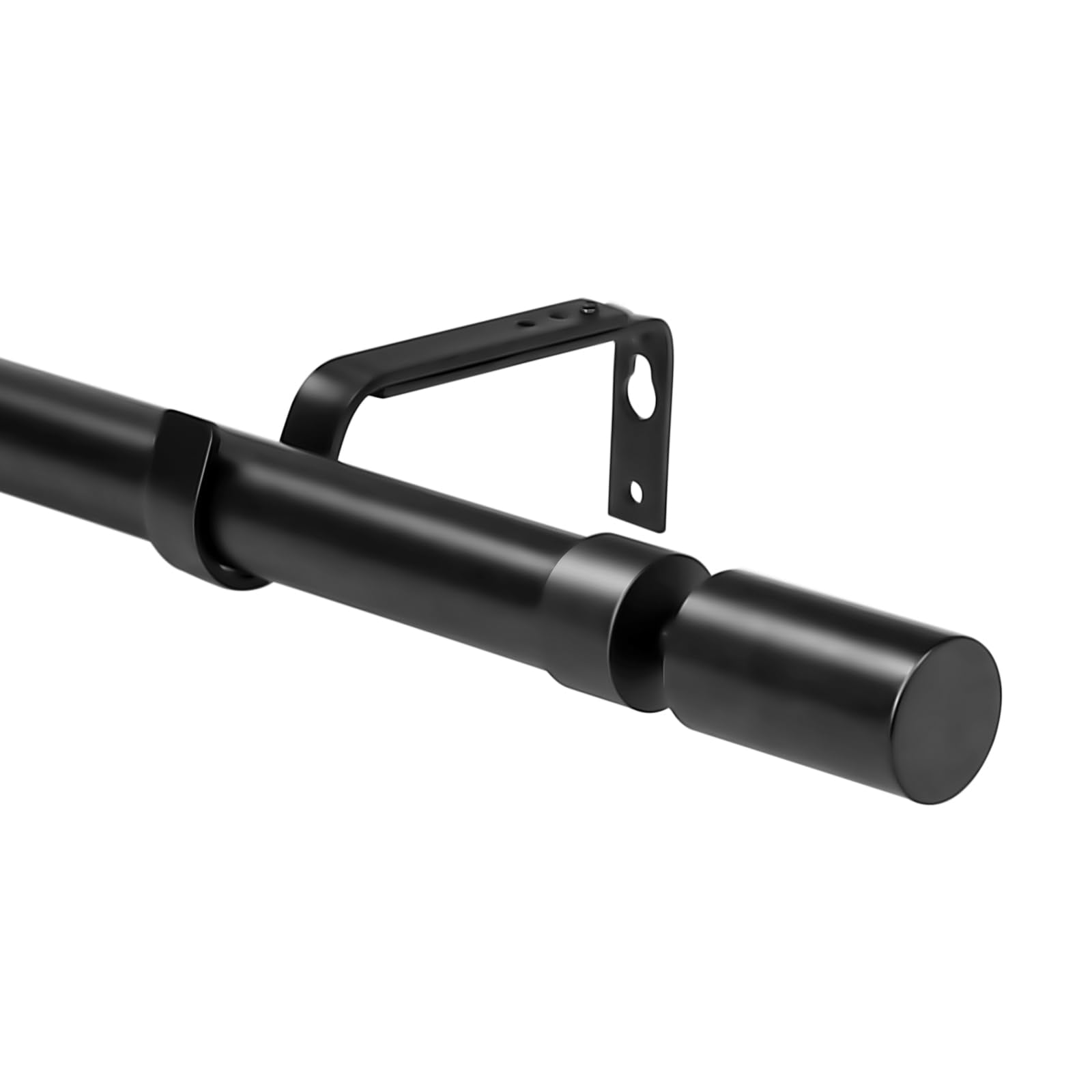 Urbanest 1" Sullivan Adjustable Curtain Rod, 84"-120", Black
