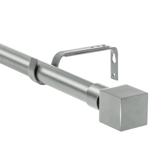 Urbanest 1" Wright Adjustable Curtain Rod, 28"-48", Pewter