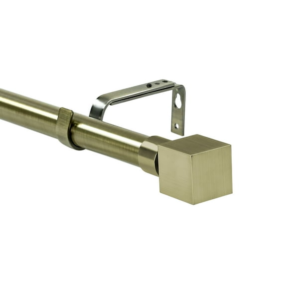 Urbanest 1" Wright Adjustable Curtain Rod, 48"-84", Antique Brass