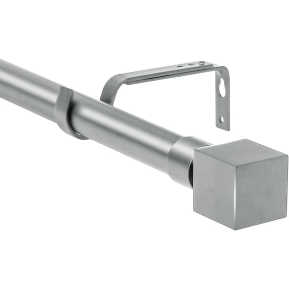 Urbanest Adjustable Single Curtain Rod Set Wright Finials – 1 - Inch Diameter, With Pewter Rod, 48–84 Inches