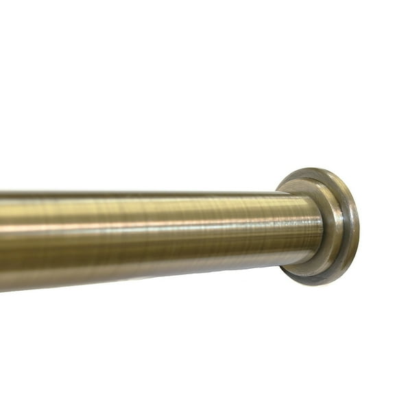 Urbanest 1-inch Adjustable Tension-mounted Shower or Window Curtain Rod Antique Brass 42"-72" Brass Finish