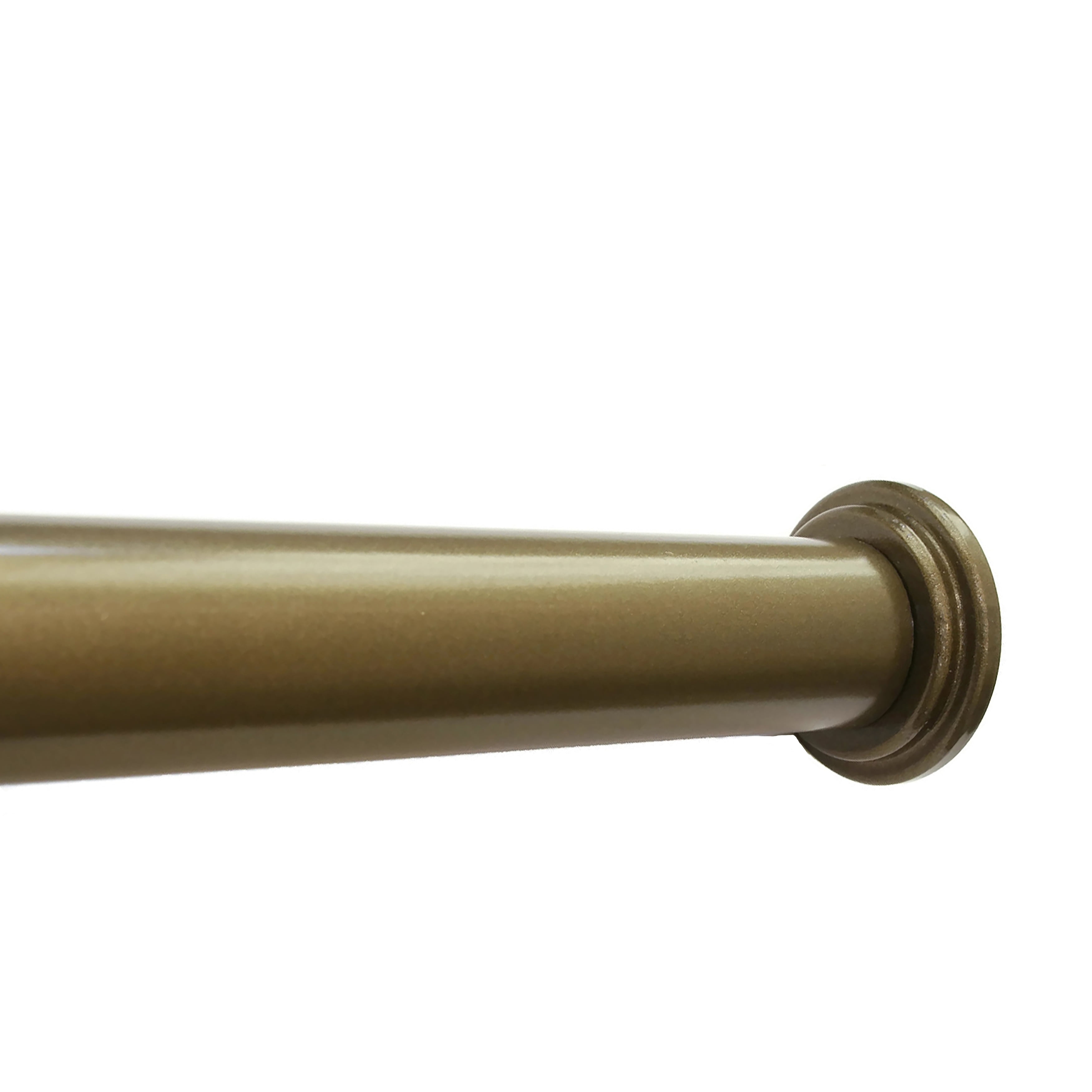 Urbanest 1-inch Adjustable Tension-mounted Shower or Window Curtain Rod Antique Gold 42"-72" Gold Finish