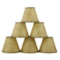 thumbnail image 1 of Urbanest 1100504c Chandelier Lamp Shades 6-inch, Hardback, Faux Leather, Laced Trim, Clip on (Set of 6), 1 of 1