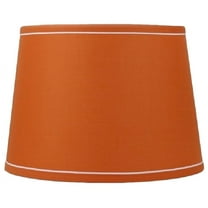 Urbanest 12" French Drum With White Trim Lampshade, Orange