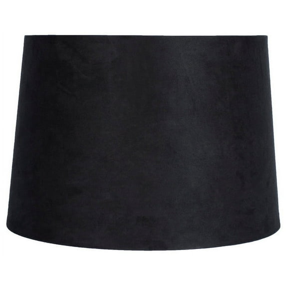 Urbanest 16" Suede Hardback Lamp Shade, Black
