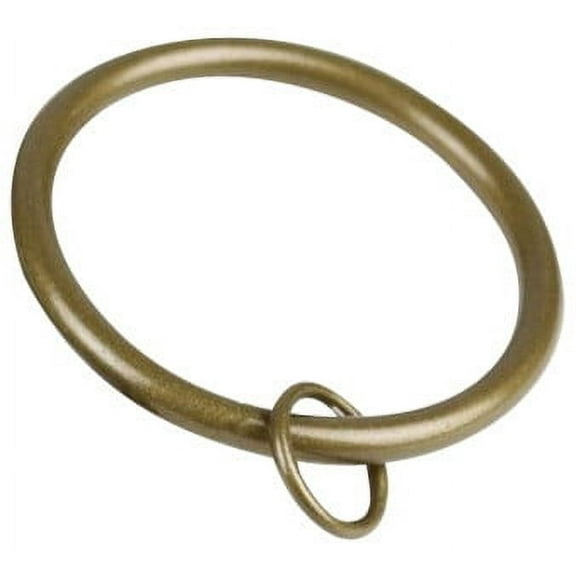 Urbanest 2.5" Metal Curtain Rod Rings with Eyelets, Fits up to 2″ Rod – Durable Drapery Rings for Smooth Gliding & Secure Grip, 4 Pieces, Antique Gold
