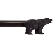 Urbanest Farmhouse Bear 3/4" Adjustable Curtain Rod – Heavy-Duty Telescoping Drapery Rod with Decorative Bear Finials – Extendable Window Rod for Curtains & Dra