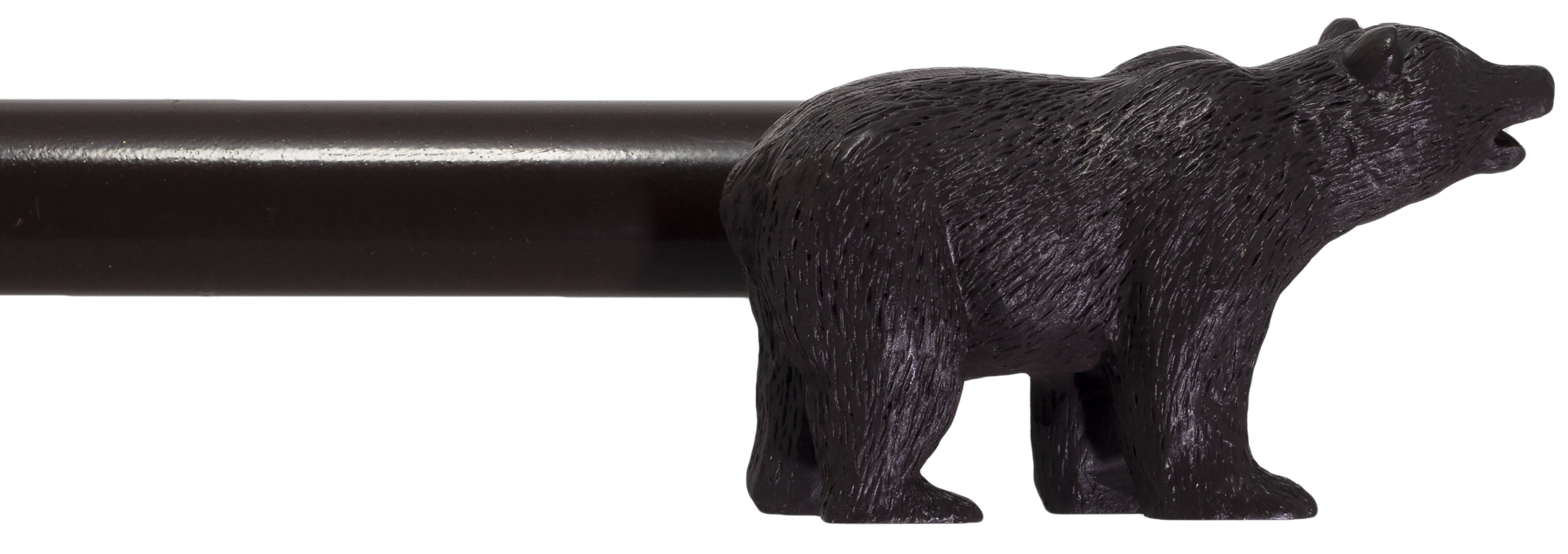 Urbanest Farmhouse Bear 3/4" Adjustable Curtain Rod – Heavy-Duty Telescoping Drapery Rod with Decorative Bear Finials – Extendable Window Rod for Curtains & Drapes, 84"–120″, Oil-rubbed Bronze (ORB)