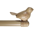 thumbnail image 1 of Urbanest 3/4-inch Cute Bird Designer Decorative Adjustable Window Treatment Curtain Single Rod Set, Heavy Duty, Beige Cottage, 28"-48", 1 of 8