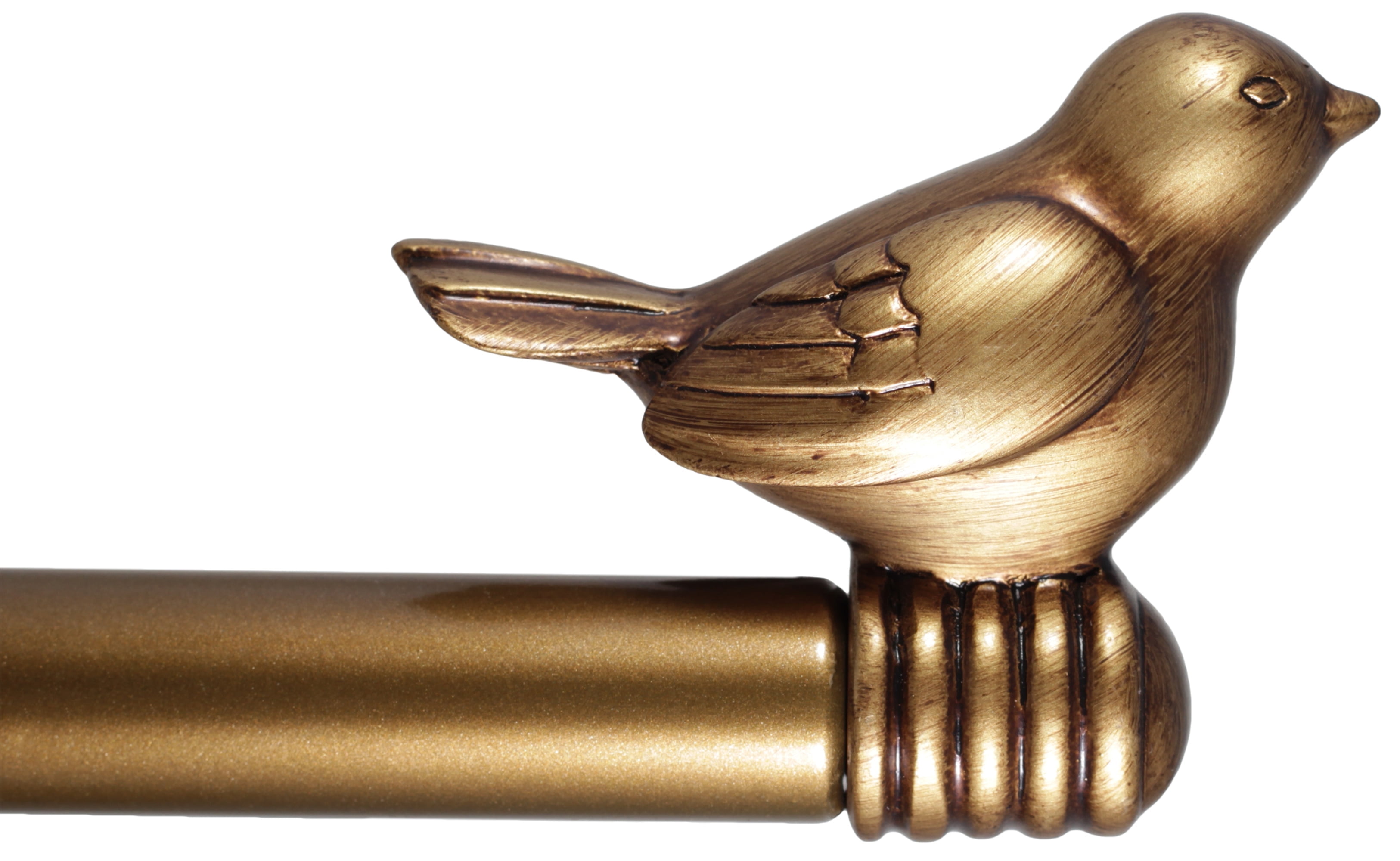 Urbanest 3/4" Bird Adjustable Curtain Rod, Renaissance Gold, 48"-84"