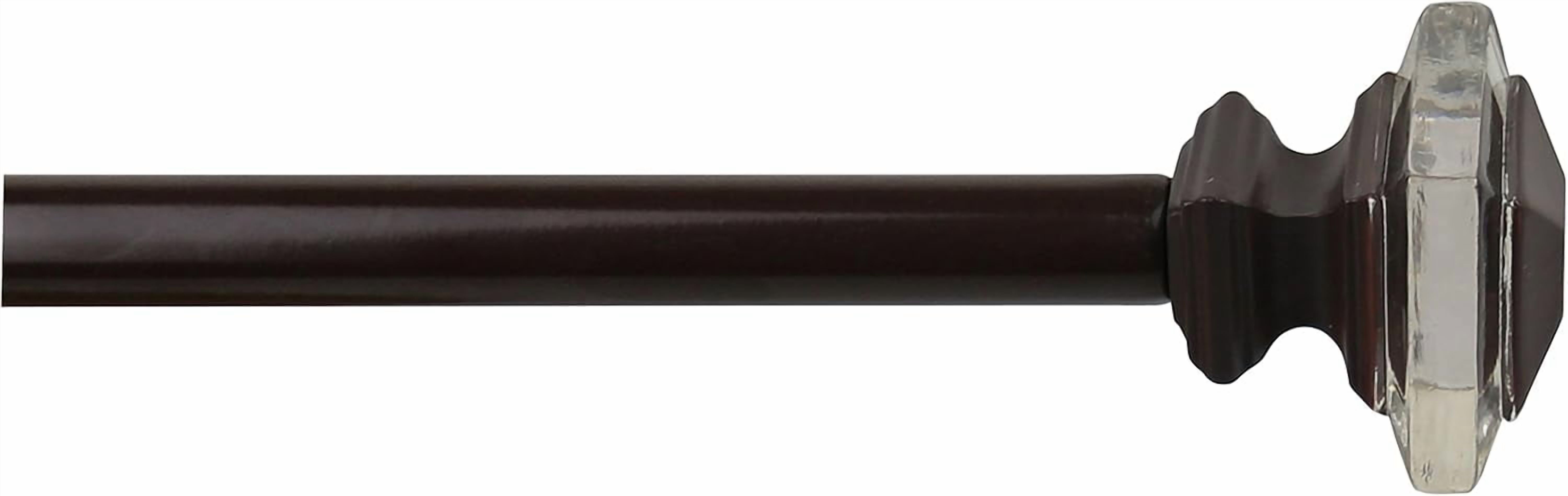 Urbanest Adjustable Single Curtain Rod Set Cassini Finials – 3/4 - Inch Diameter, With Bronze Rod, 28–48 Inches