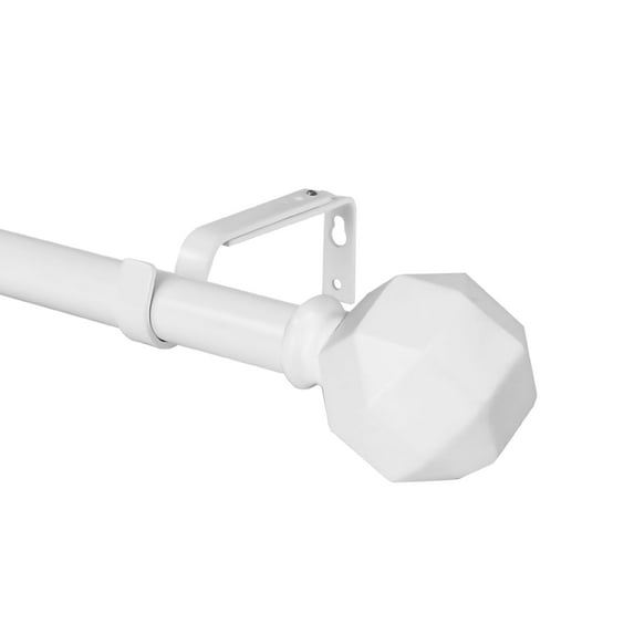 Urbanest 3/4" Diameter Mason Drapery Rod, 84" to 120", Glossy White