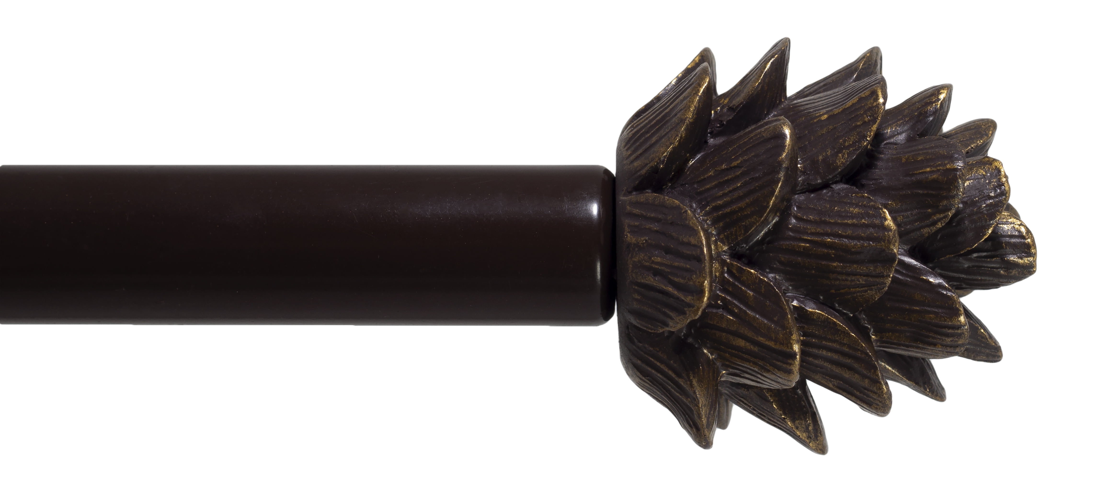 Urbanest Pinecone 3/4" Farmhouse Telescoping Curtain Rod – Adjustable Metal Window Curtain Rod with Decorative Finials, Heavy-Duty & Extendable Drapery Rod, 48"-84", Oil-ribbed Bronze (ORB)