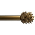 thumbnail image 1 of Urbanest Pinecone 3/4" Farmhouse Telescoping Curtain Rod – Adjustable Metal Window Curtain Rod with Decorative Finials, Heavy-Duty & Extendable Drapery Rod, 28"-48", Renaissance Gold, 1 of 6