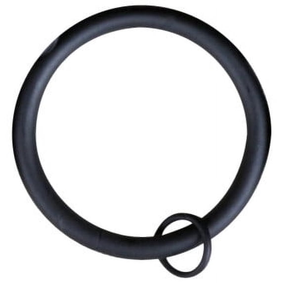 Urbanest 3" Metal Curtain Rod Rings with Eyelets, Fits up to 2.5″ Rod – Durable Drapery Rings for Smooth Gliding & Secure Grip, 16 Pieces, Black