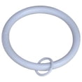 thumbnail image 1 of Urbanest 3" Metal Curtain Rod Rings with Eyelets, Fits up to 2.5″ Rod – Durable Drapery Rings for Smooth Gliding & Secure Grip, 16 Pieces, Glossy White, 1 of 2