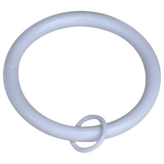 Urbanest 3" Metal Curtain Rod Rings with Eyelets, Fits up to 2.5″ Rod – Durable Drapery Rings for Smooth Gliding & Secure Grip, 16 Pieces, Glossy White