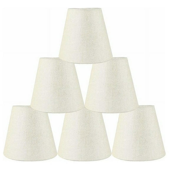 Urbanest 3x5x4.5" Chandelier Shade, Metallic Cream, Set of 6