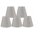 thumbnail image 1 of Urbanest Chandelier Clip-on Shade, 3″ Top × 5″ Bottom × 4.5″ Slant Height – Replacement Lamp Shades for Chandelier, Pendant Light, Wall Sconce & Small Table Lamp, 5-Piece, Metallic Taupe, 1 of 1