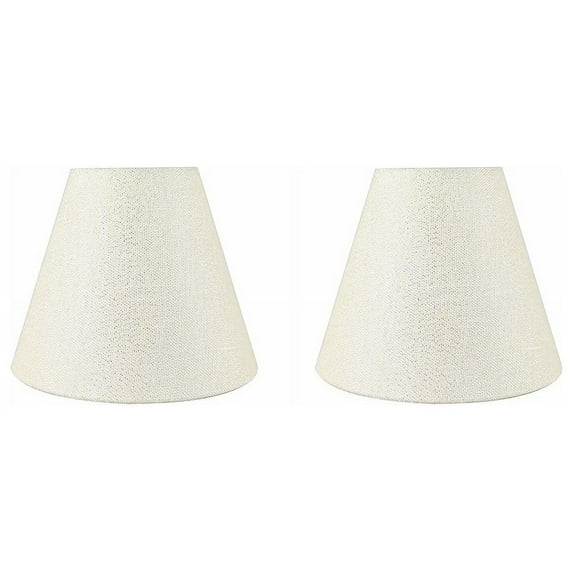 Urbanest 3x6x5" Chandelier Shade, Metallic Cream, Set of 2
