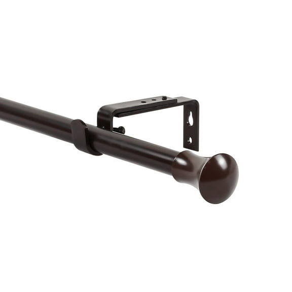 Urbanest 5/8" Adjustable Buckingham Drapery Rod, 48"-84", Bronze