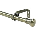 thumbnail image 1 of Urbanest Adjustable Single Curtain Rod Set Buckingham Finials – 5/8-Inch Diameter, With Antique Brass Rod, 84–120 Inches, 1 of 6