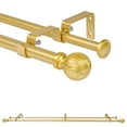 thumbnail image 1 of Urbanest 5/8" Adjustable Double Curtain Rods Set with Volle Finials, Gold,28"-84", 5/8 Inches Front and 1/2 Inches, 1 of 7