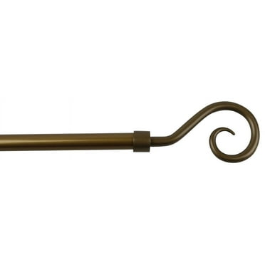 Urbanest 5/8" Diameter Domanda Curtain Rod, Antique Gold, 28"-48"