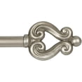thumbnail image 1 of Urbanest Adjustable Single Curtain Rod Set Burnt Gold Harp Finials – 5/8 -Inch Diameter, With Pewter Rod, 48–84 Inches, 1 of 1