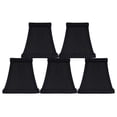 thumbnail image 1 of Urbanest 5" Square Faux Silk Bell Chandelier Lamp Shade, Black, Set of 5, 1 of 1