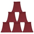 thumbnail image 1 of Urbanest 5" Square Faux Silk Bell Chandelier Lamp Shade, Burgundy, Set of 6, 1 of 1