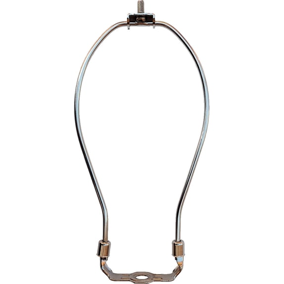 Urbanest 7-Inch Heavy Duty Lamp Harp Fitter with Saddle – Nickel Finish- 1 Piece