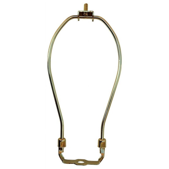Urbanest 8" Heavy Duty Harp Fitter For Lamp Shades with Saddle, Polished Brass