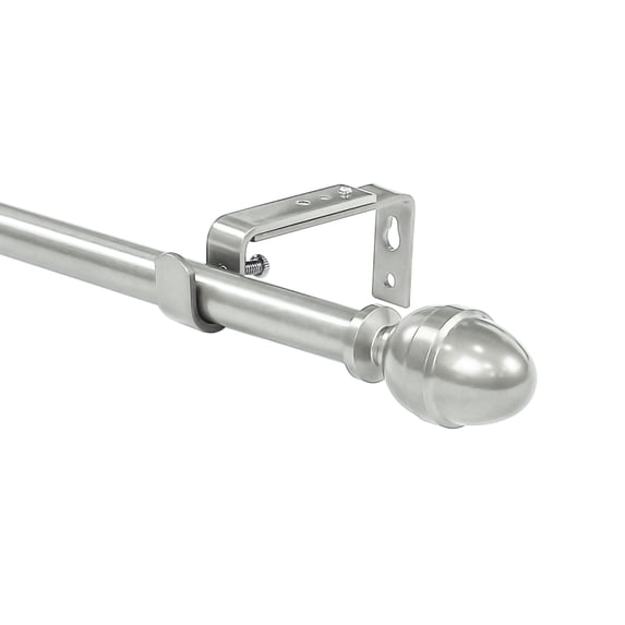 Urbanest Adjustable Acorn Drapery 5/8" Rod, 84"-120", Pewter