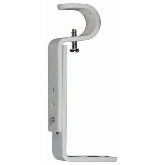 Urbanest Single Curtain Rod Bracket for 1/2" and 5/8" Drapery Rod, Adjustable Wall Mount Curtain Rod Holder, Heavy-Duty Metal Curtain Hardware, 1 Pc, Glossy White