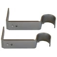 thumbnail image 1 of Urbanest Adjustable Curtain Rod Bracket, Fits 1 1/4" Rod, Brushed Steel, Set of 2, 1 of 6