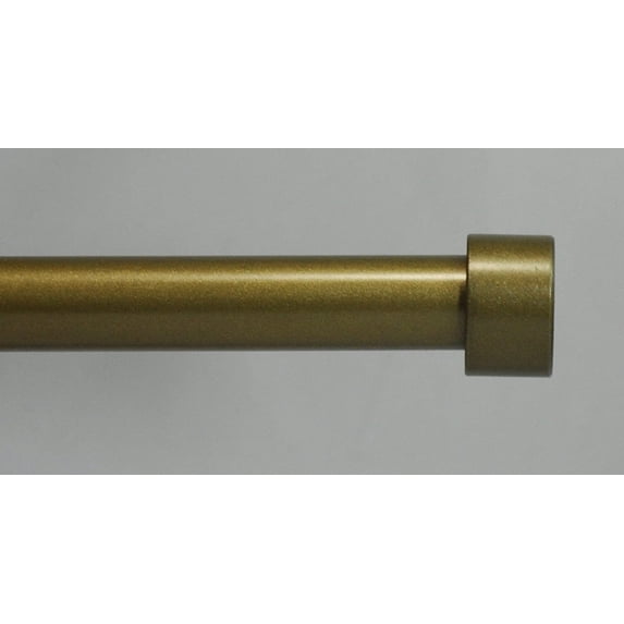 Urbanest Adjustable Single Drapery Curtain Rod – 5/8” Diameter, 48”–84”, Antique Gold Finish with End Caps – Window Curtain Hardware