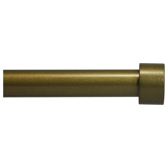 Urbanest Adjustable End Cap Drapery Rod, 5/8", Antique Gold, 84"-120"