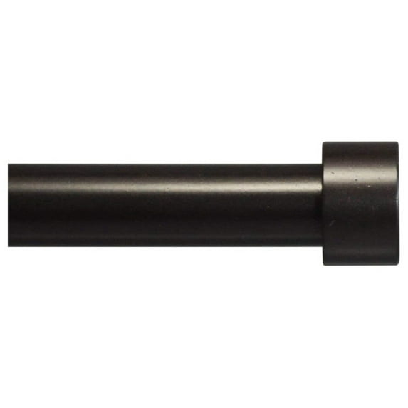 Urbanest Adjustable End Cap Drapery Rod, 5/8", Bronze, 48"-84"
