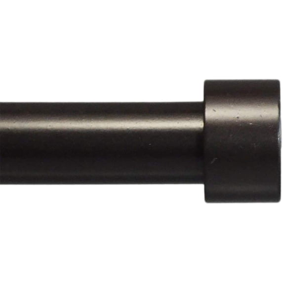 Urbanest Adjustable Single Drapery Curtain Rod – 5/8” Diameter, 84”–120”, Bronze Finish with End Caps – Window Curtain Hardware