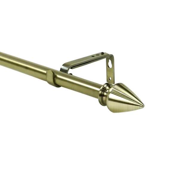 Urbanest Adjustable Lance Drapery Rod Set, 28"-48", Antique Brass