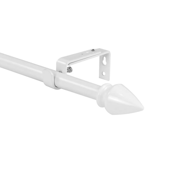 Urbanest Adjustable Lance Drapery Rod Set, 28"-48", Glossy White