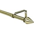 thumbnail image 1 of Urbanest Adjustable Single Curtain Rod Set Lance Finials – 5/8-Inch Diameter, With Antique Brass Rod, 48–84 Inches, 1 of 6