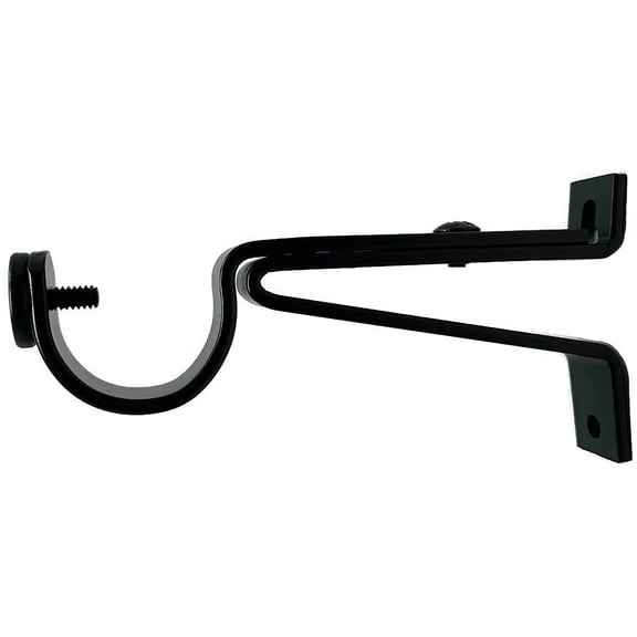 Urbanest Adjustable Rod Bracket, up to 1 1/8" Diameter Rod, Black