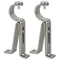 thumbnail image 1 of Urbanest Single Curtain Rod Bracket for 1" and 1 1/8" Drapery Rod, Adjustable Wall Mount Curtain Rod Holder, Heavy-Duty Metal Curtain Hardware, 2 Pcs, Nickel, 1 of 5
