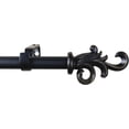 thumbnail image 1 of Urbanest Adjustable Single Curtain Rod Set Burnt Gold Coda Finials – 1 - Inch Diameter, With Black Rod, 28–48 Inches, 1 of 4