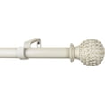 thumbnail image 1 of Urbanest Adjustable Single Curtain Rod Set Gilded Tola Finials – 1 - Inch Diameter, With French White Rod, 84–120 Inches, 1 of 6