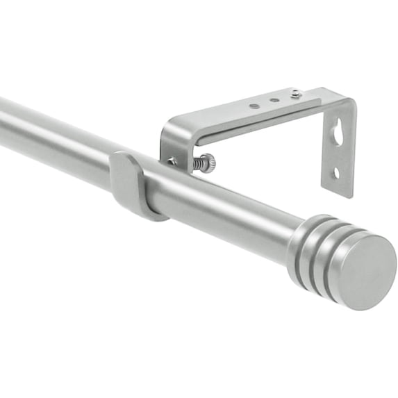 Urbanest Adjustable Single Curtain Rod Set Aspire Finials – 5/8-Inch Diameter, With Pewter Rod, 48–84 Inches
