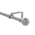 thumbnail image 1 of Urbanest Steel Ball Cast Iron Single Curtain Rod – Heavy-Duty Cast Iron Drapery Hardware with Decorative Finials, Elegant Designer Window Treatment Rod, 5/8", 28" to 48", Antique Silver/Pewter, 1 of 6